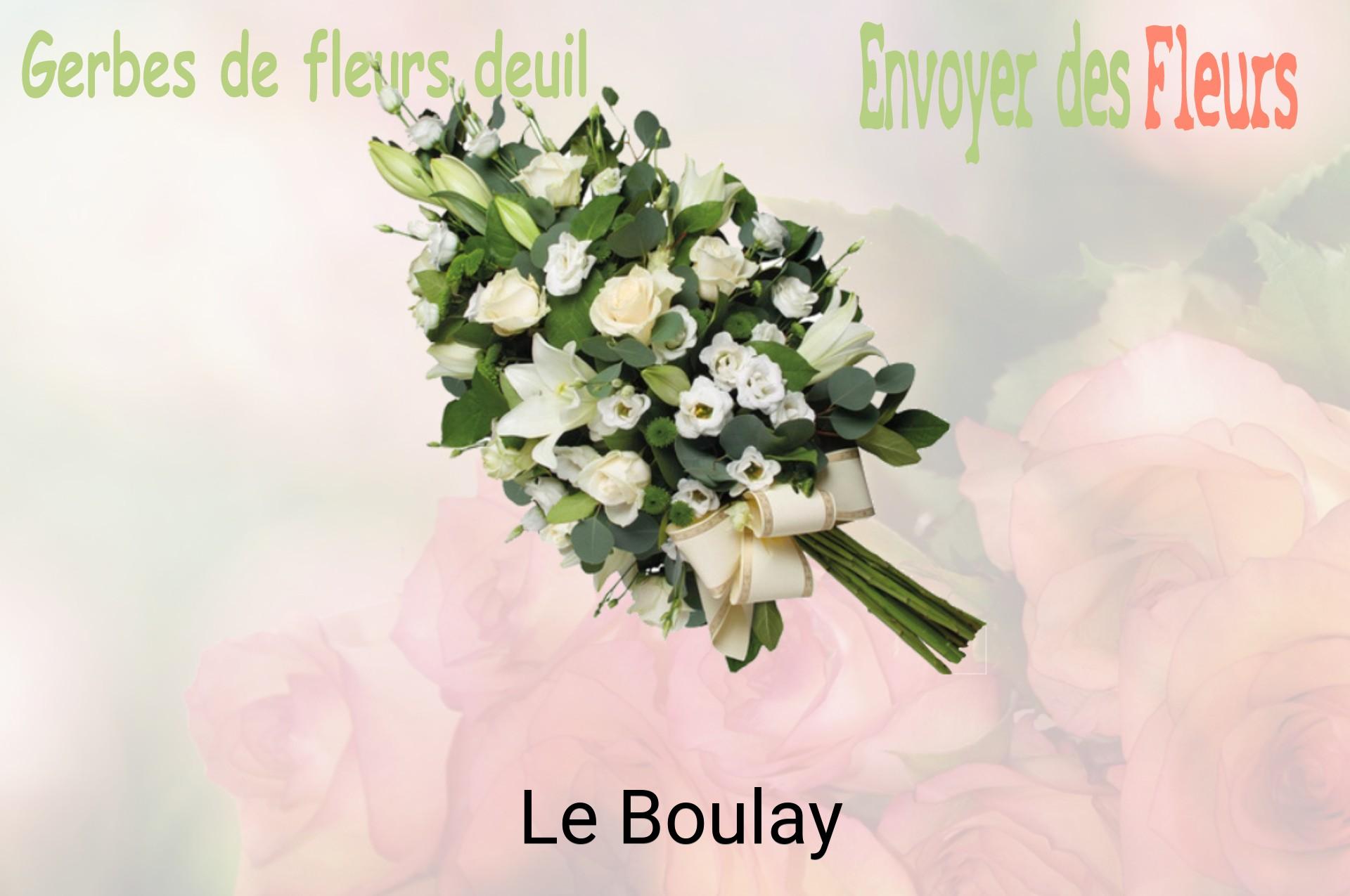 Gerbe de fleurs de deuil livrée à Le Boulay